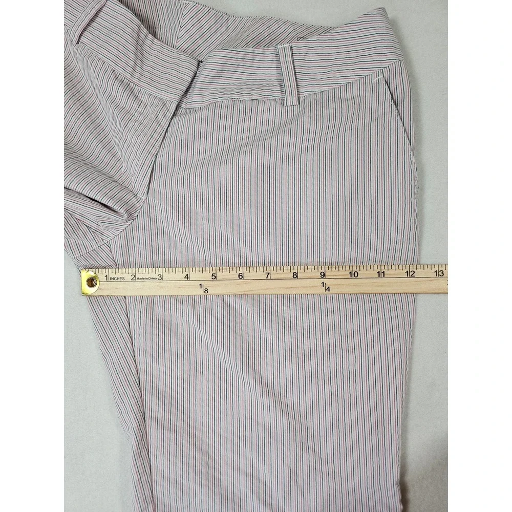 Adidas ClimaLite Golf‎ Shorts Womens 6 Pink Grey Striped Performance Active